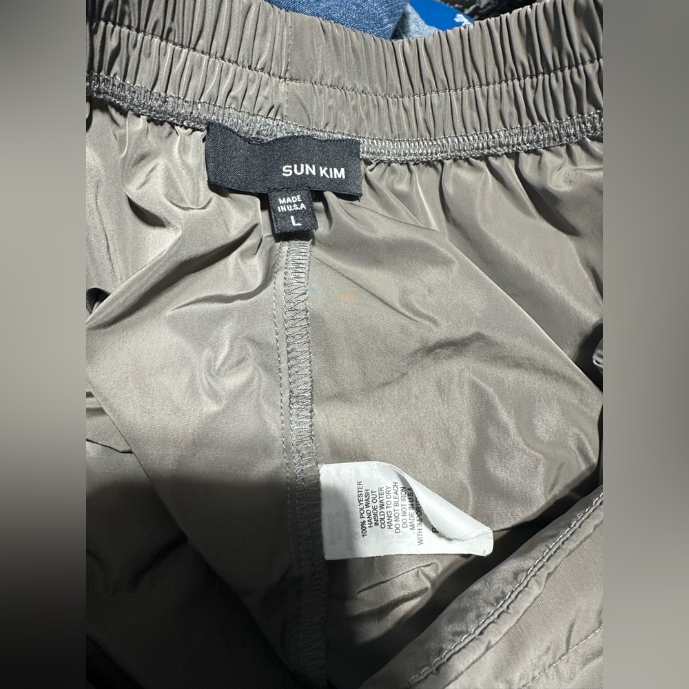 Sun Kim designer Monet Streetwear shiny cargo pants size large - Picture 8 of 10